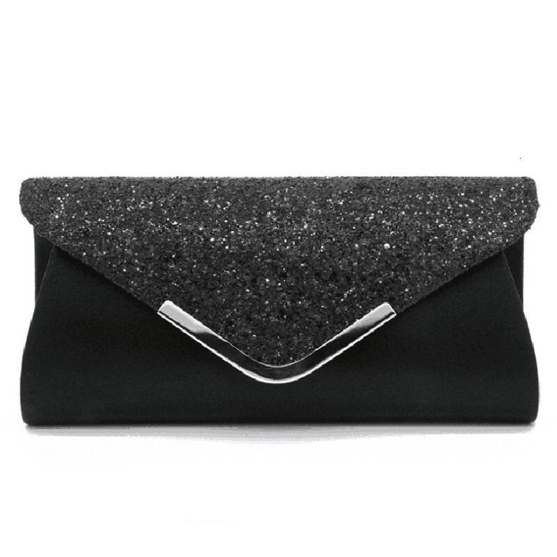 New Fashion PU Glitter Women's Handheld Banquet Evening Dress Chain Bag