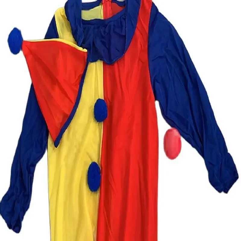 Children Halloween Buffoon Costumes Baby Clown Cosplay Costume Circus Jumpsuits Kids Christmas Day New Year Rompers Hat W250117