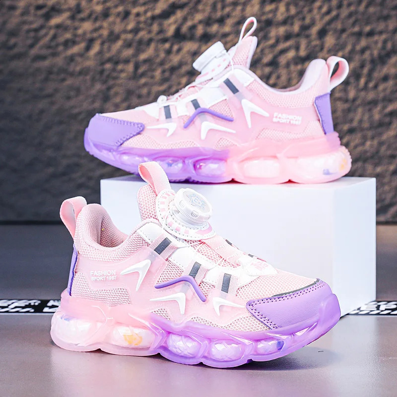 Childrens sports shoes casual mesh breathable flat walking shoes fashionable fashion girls tennis shoes childrens sports shoes 250110