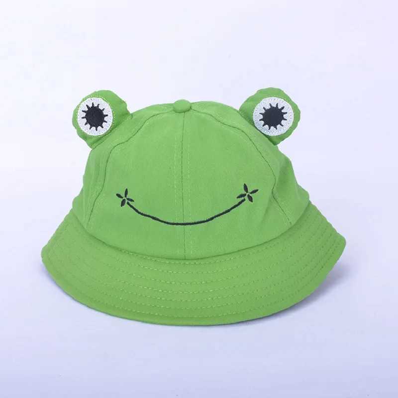 Child-Parents Frog Bucket Hat For Women Summer Autumn Plain Female Panama Outdoor Hiking Beach Fishing Sunscreen Man Kids Cap M250121