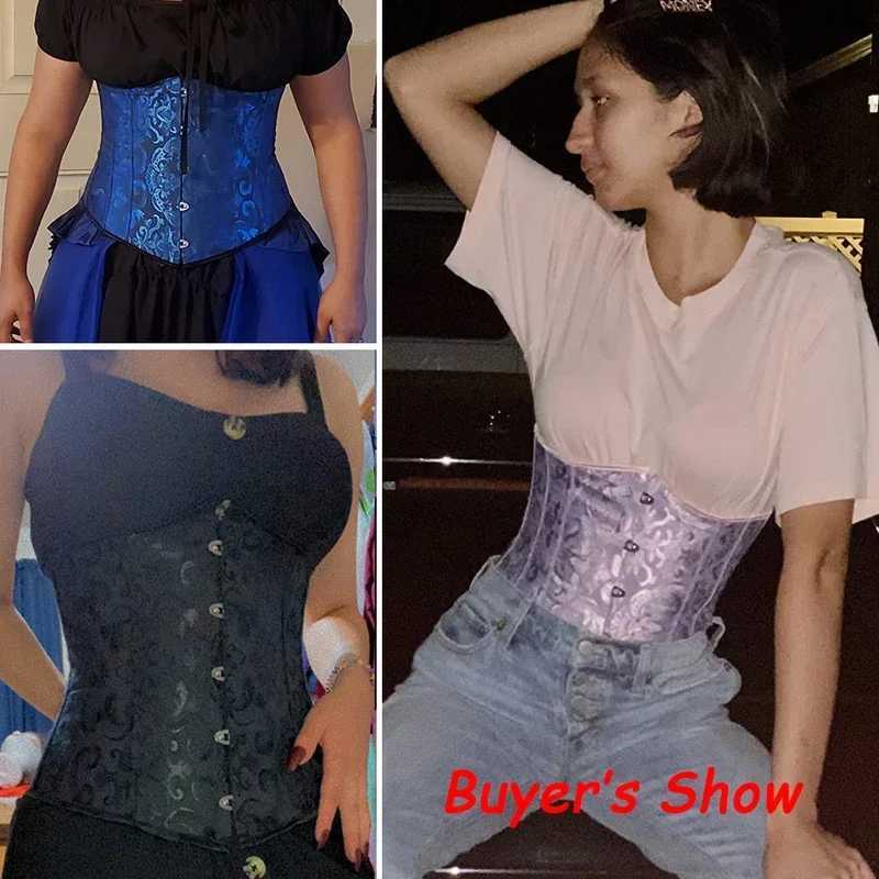 Underbust Corset Floral Push Up Boned Bustier Gothic Corset For Women Front Busk Gorset Corset Sexy Women Gothic Corset W250120