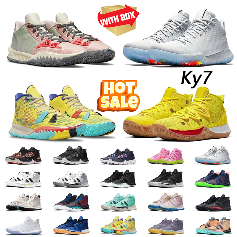 ky 7 quality High Pink Tennis For Women kd Basketball Shoes Trendy Fluorescent Streetwear Sneakers Men Sport Shoe 36-45 with box