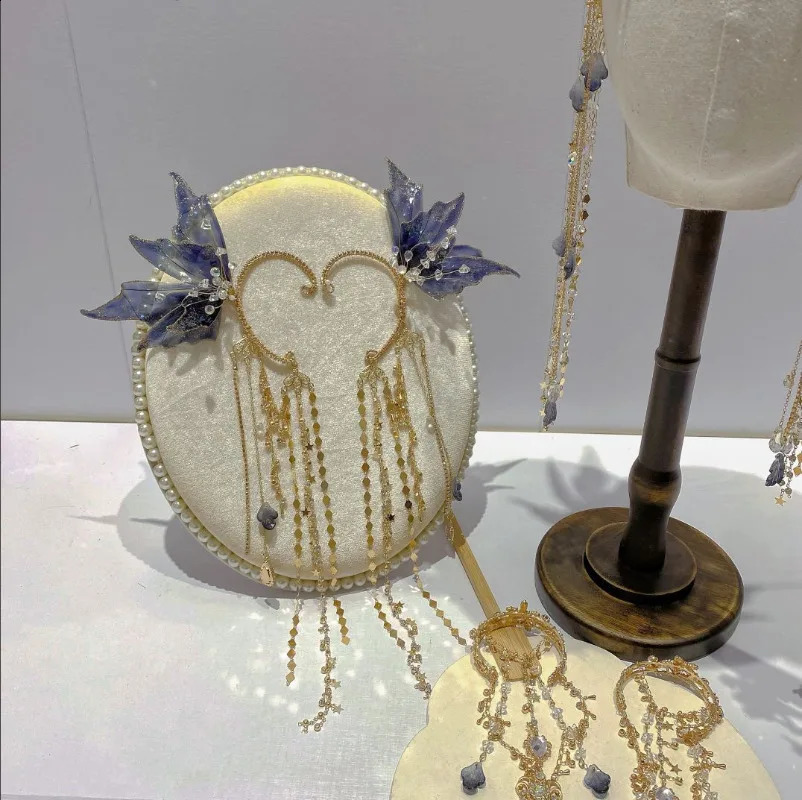 Elf Mermaid Hair Crown Hair Accessories Antique Fringed Western Regions Princess Jewelry Set 250120