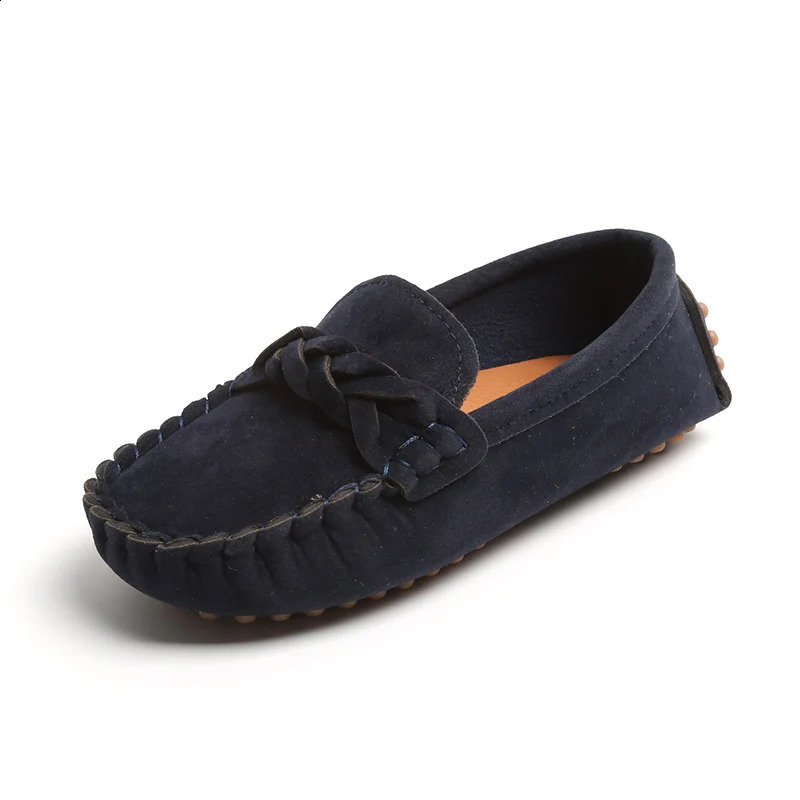 Boys Leather Shoes Fashion Kids Flats Loafers Slip-on Moccasins Classic Children Party Shoes 2024 Spring Autumn Soft Breathable 250121