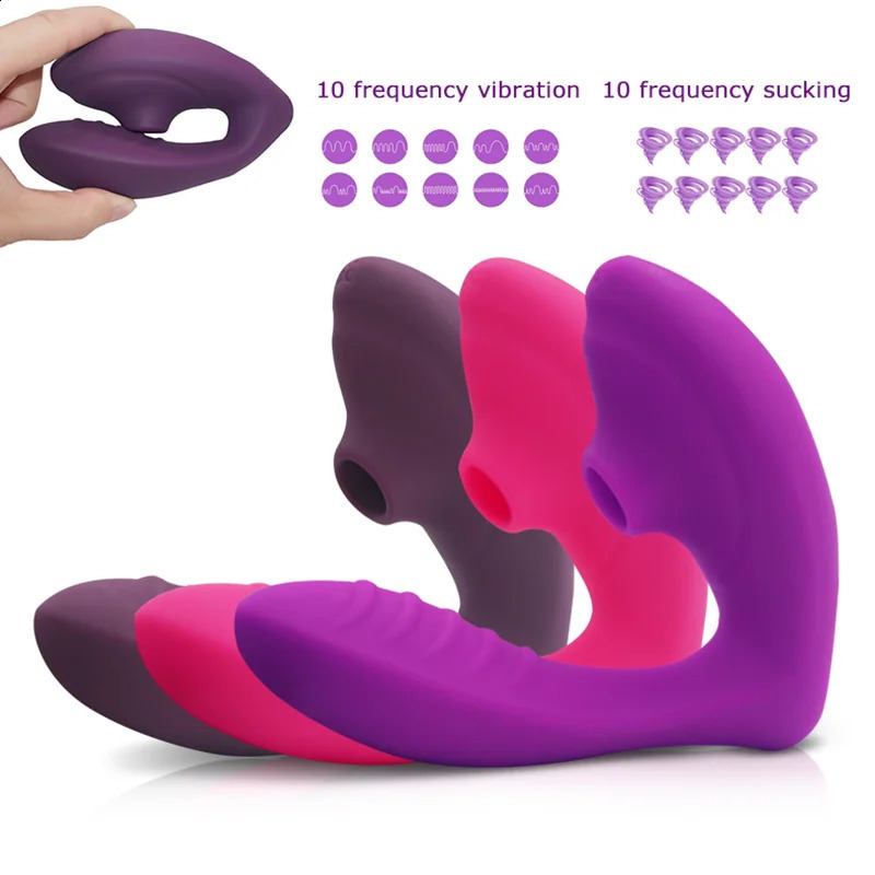Wear Vagina Sucking Vibrator 2 IN 1Dildo Orgasm G Spot Clitoris Stimulator Vacuum Sucker Massags Sex Toy for Women Masturbator 250114