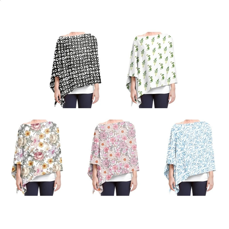 Baby Nursing Cover Breathable Breastfeeding Cover Baby Feeding Blanket Privacy Apron with Printed Pattern Stroller Cover 250120