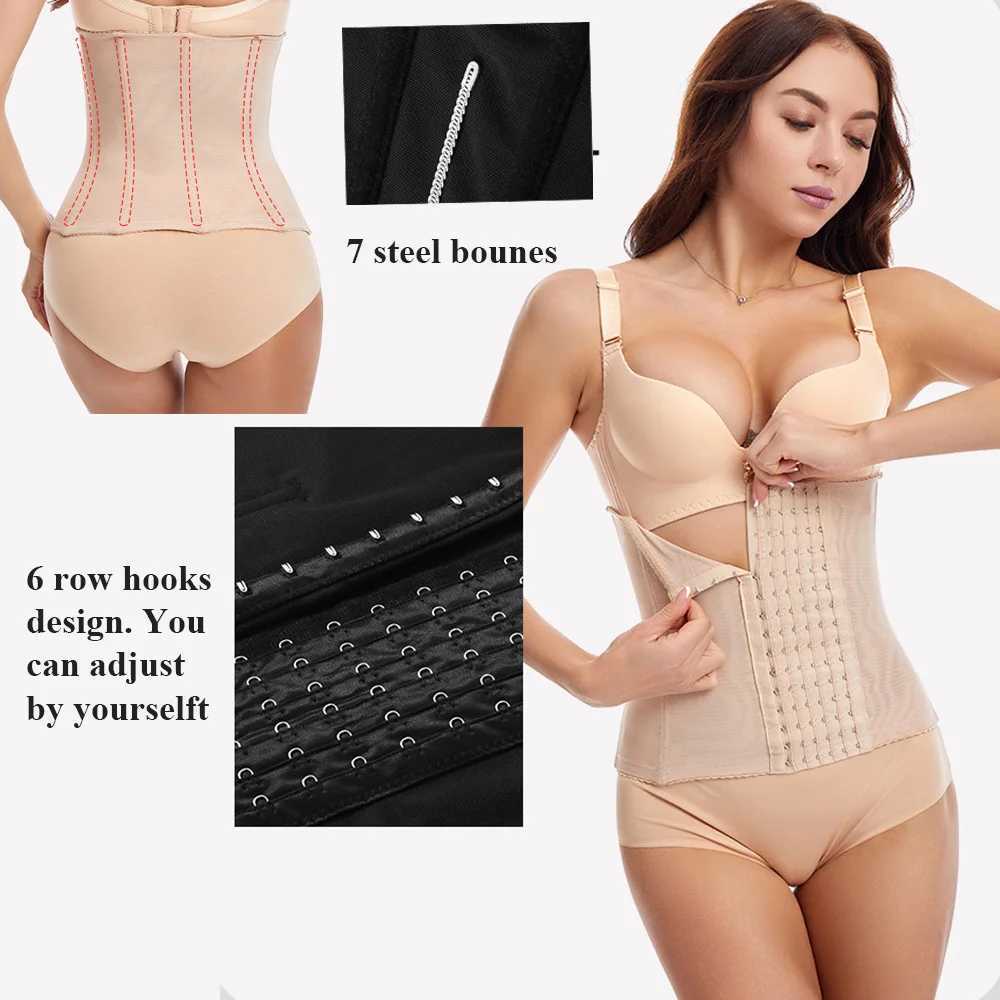 Womens waist cinchers tight corset strap company waist support strap abdominal trimmer 7 steel bouncing waist trainer shock absorber W250120