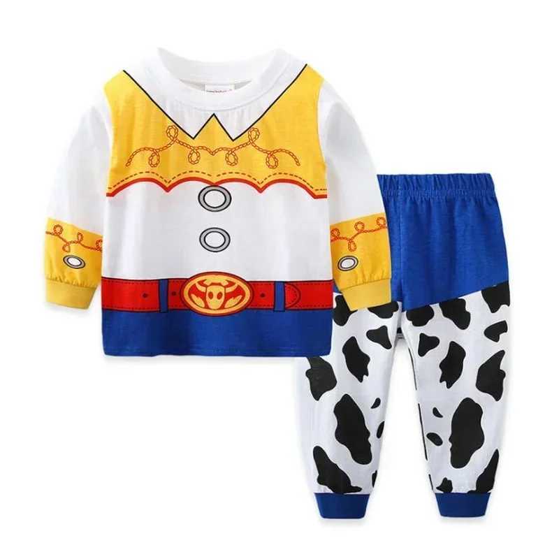 Boys Costumes Anime Cartoon Woody and Buzz Lightyear Cosplay Costume Boy Girl Sweatshirt and Pants Pajama Set 2-piece W250117