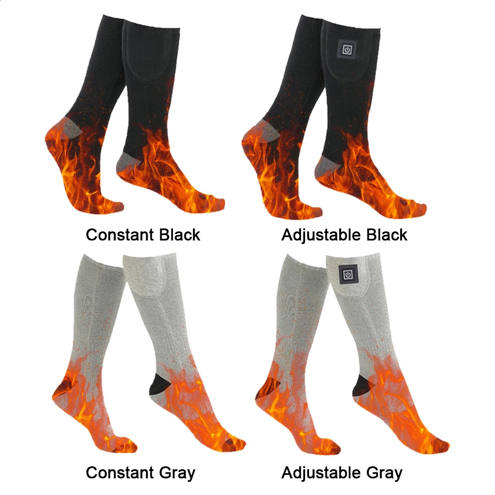 Electric Heated Socks 3 Level Temperature Winter Warm Thermal Socks Fast Heating Foot Warmers Washable for Outdoor Skiing Hiking 250120