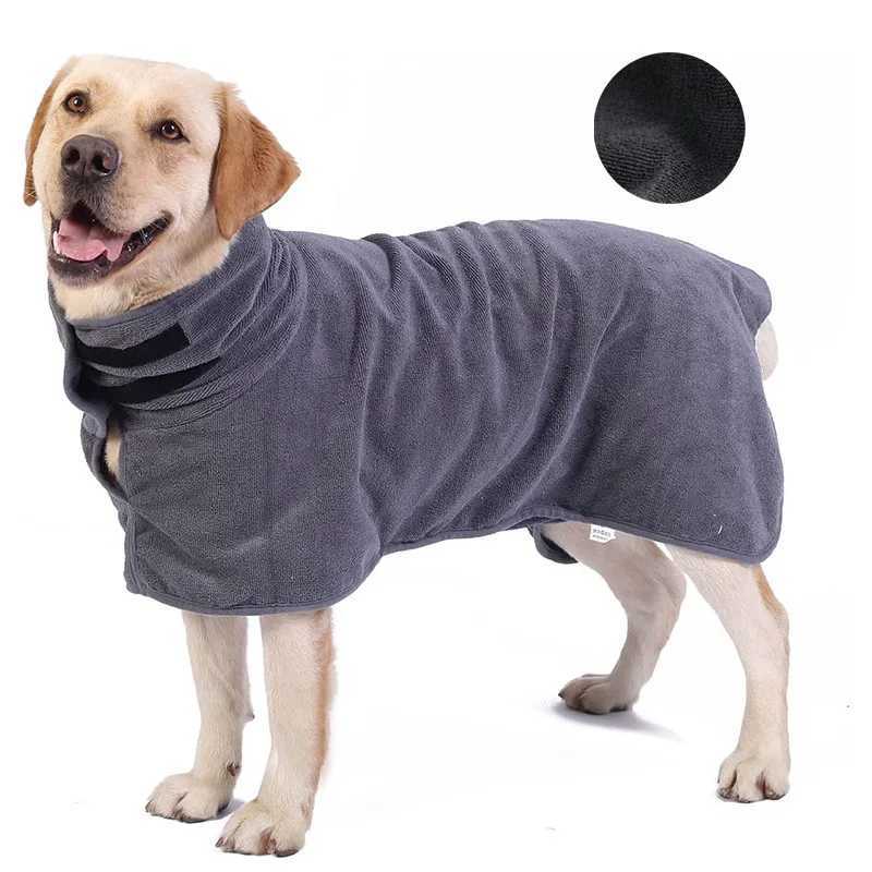 Dog Bathrobe Fast Drying Towel Microfiber Absorbent Soft Bath Robe Adjustable Towel Grooming Coat Dog grooming Pet Accessories M250118