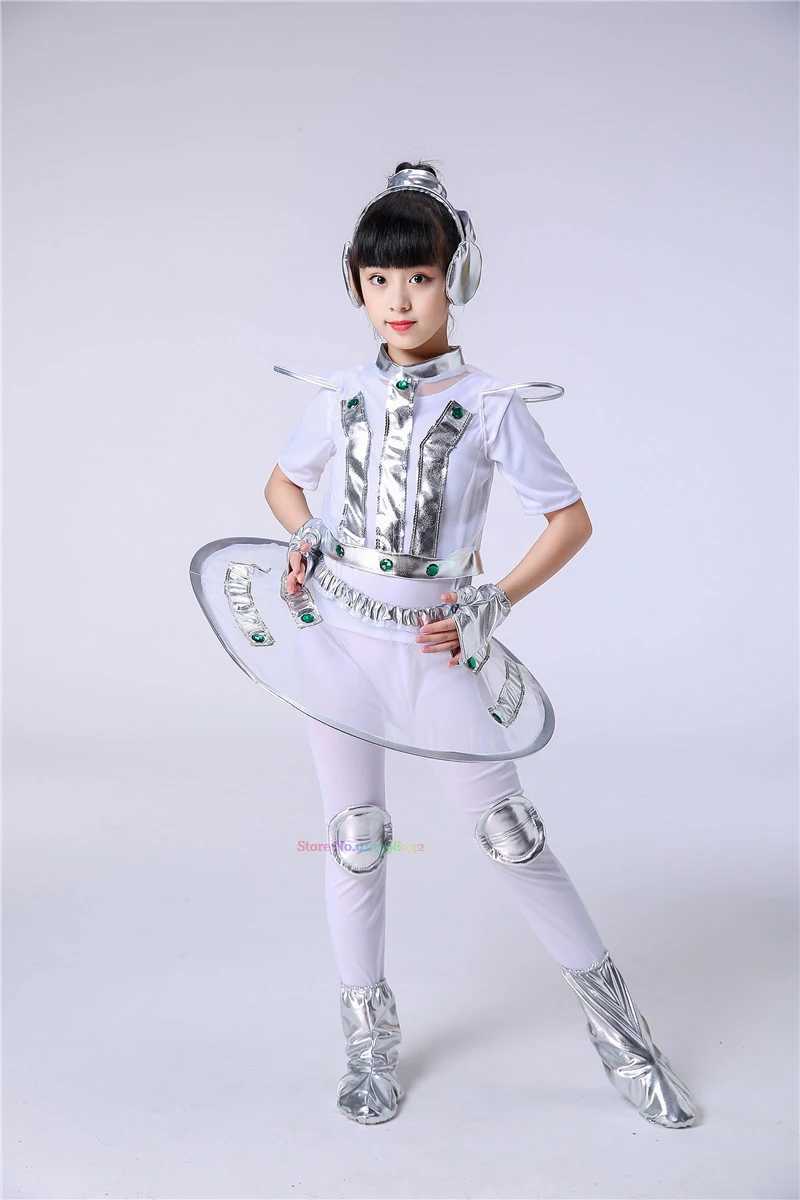 Boys Girls Cosplay Alien Robot Spacemen Astronaut Costume Halloween Carnival Dress Up Outfit Party Kids Role Playing Child Suit W250117