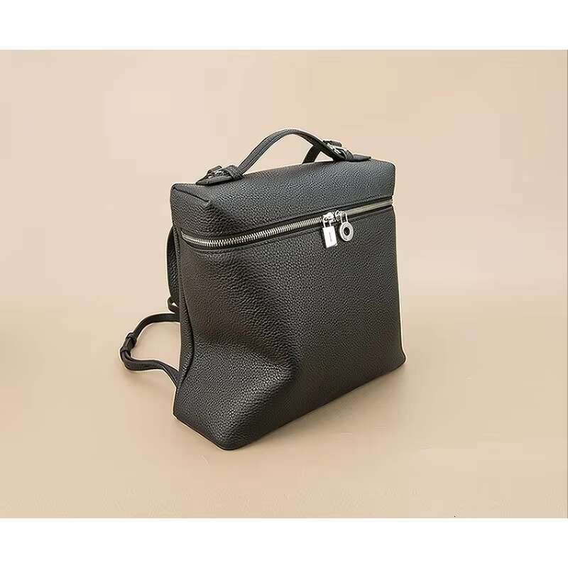 Real Leather First Layer Cowhide Portable Large-Capacity Rice Box Backpack Fashion Casual Versatile Shoulder Bag
