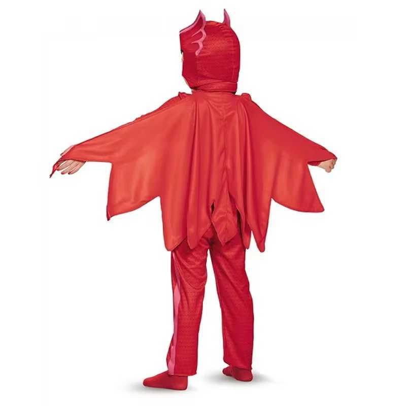 Unisex Girls Super Owl Hero Suit Fancy Dress Cosplay Cat Boys Gecko Animal Halloween Costume Jumpsuit Pajama for Boys Girls W250117