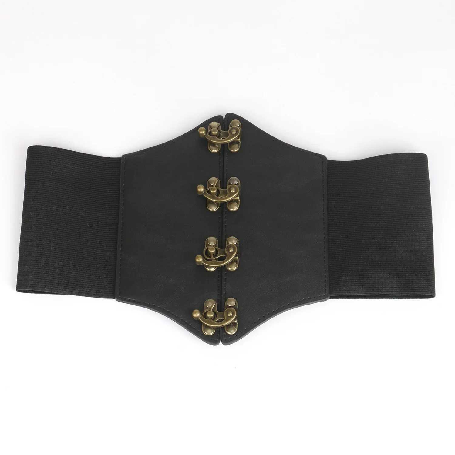 Vintage large-sized sealed womens wide waist decoration steam punk belt womens multi-dimensional design tight corset W250120