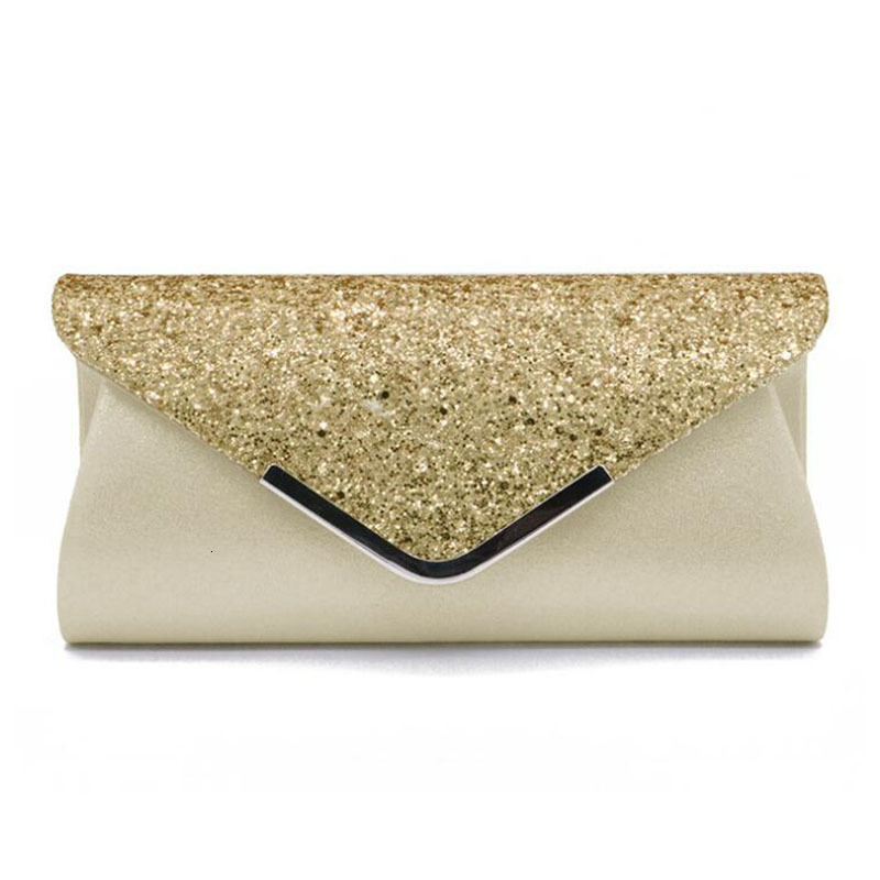 New Fashion PU Glitter Women's Handheld Banquet Evening Dress Chain Bag