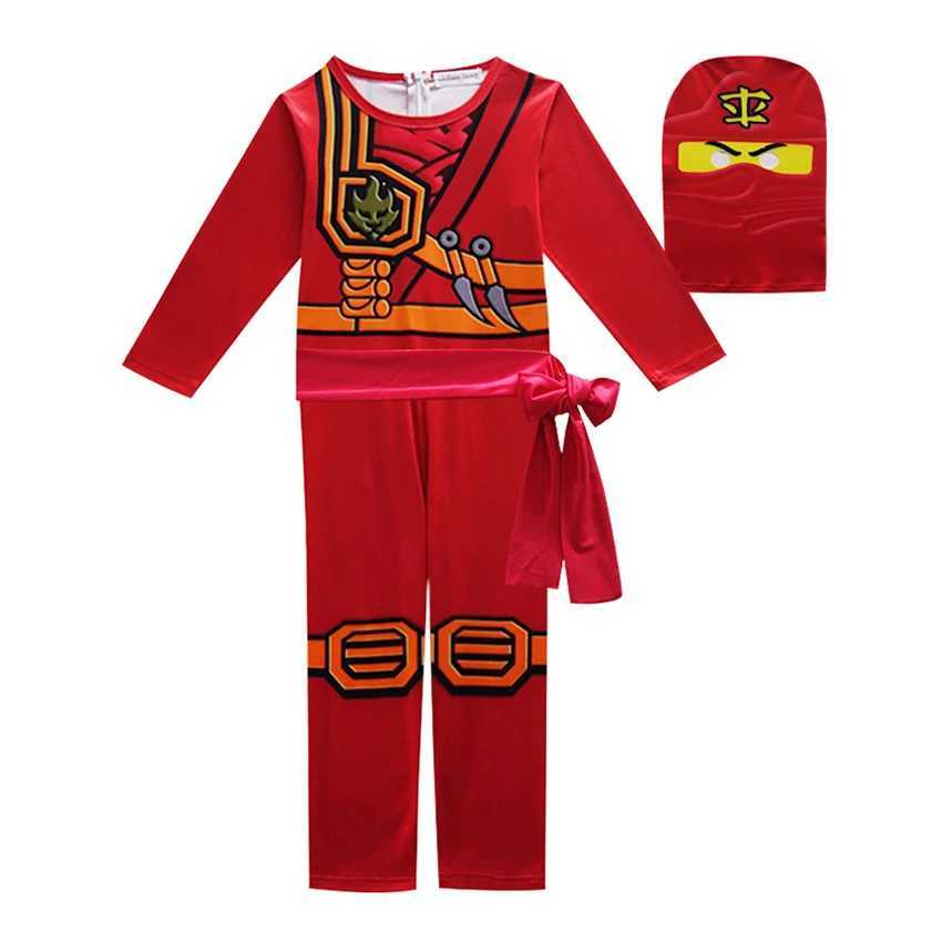 Ninja Costume Kids Superhero Fancy Party Dress Zentai Jumpsuit Carnival Halloween Ninja Cosplay Anime Comic Role Play Suits W250117