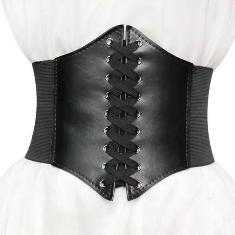 corsets for women Wide Belt Gothic Slimming sheath flat belly White Corset Elastic High Waist Faux Leather Black Belts corset W250120