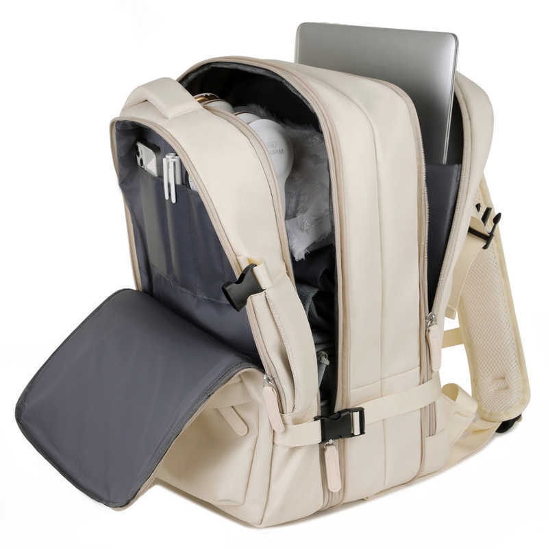Mens backpack high end large capacity travel bag womens trendy college student backpack expandable laptop bag