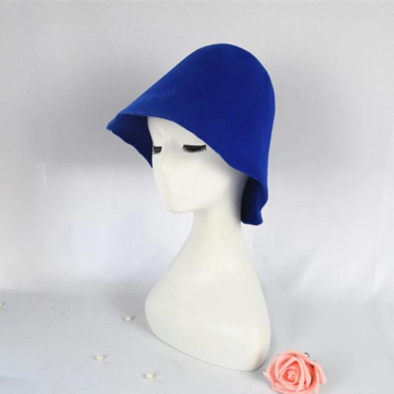 Womens Mens 100% Wool Felt Cloche Bucket Hats Cap Cone Body Millinery Base Fascinators Block Hood Supply 250118