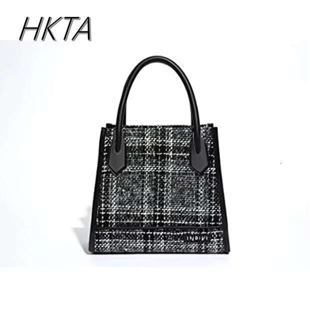 Japanese Magazine Women's Autumn And Winter New Fashion Thick Tweed Handbag Niche Design Messenger Bag Girls Women Backpack
