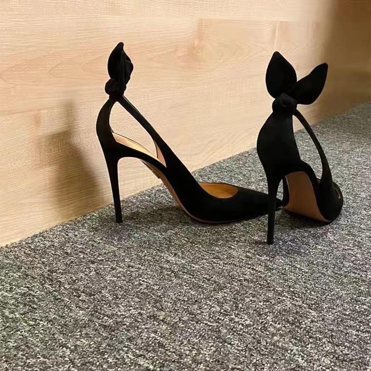 Women Sandals High Heel Simple Sweet Design Versatile Fashion Triple Black Free shipping