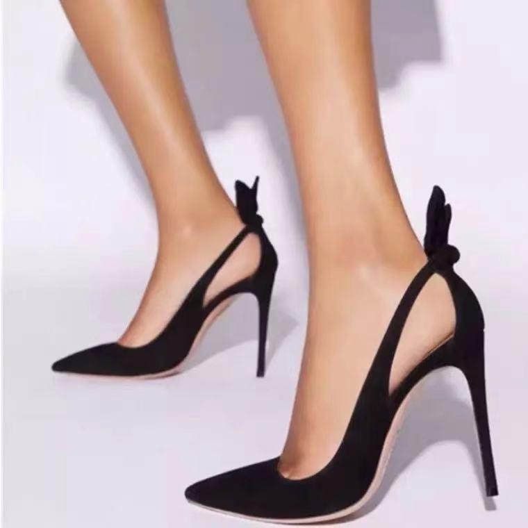 Women Sandals High Heel Simple Sweet Design Versatile Fashion Triple Black Free shipping