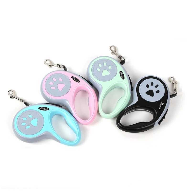 3m 5m Nylon Dog Leash Automatic Retractable Durable Cat Lead Extending Puppy Walking Running Traction Roulette Small Dogs 250116 Stylish