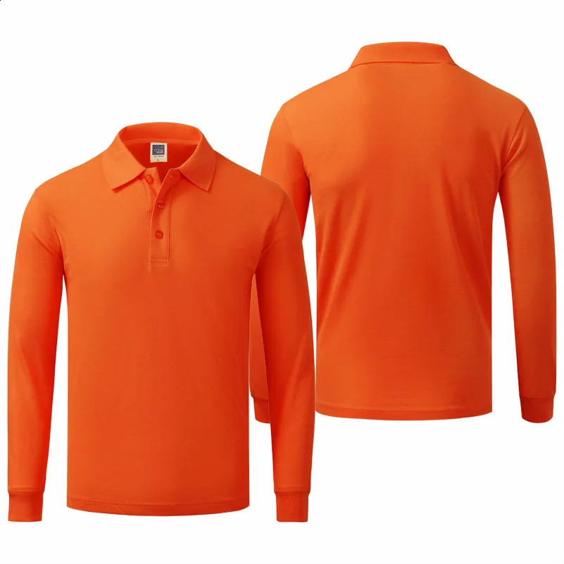 Long Sleeve Polo Solid Elasticity Leisure Comfy Casual Loose Bakery Restaurant Lapel Shirt Catering Cafe Supermarket Workwear 250113Z