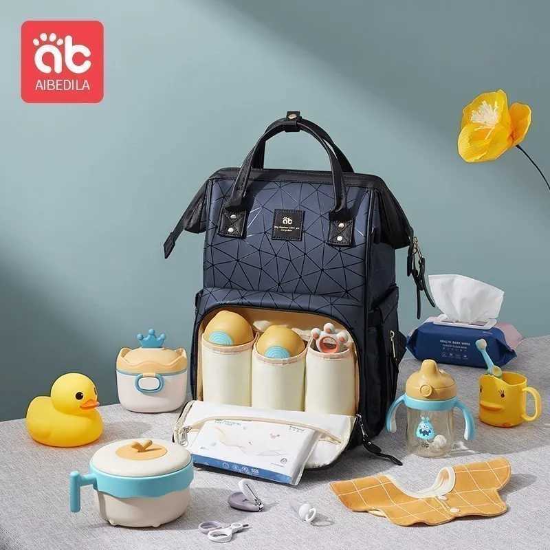 AIBEDILA Mommy Bag Fashionable and High Quty Waterproof Large Capacity Supplies for Pregnant Women Babies BackpacksC250326