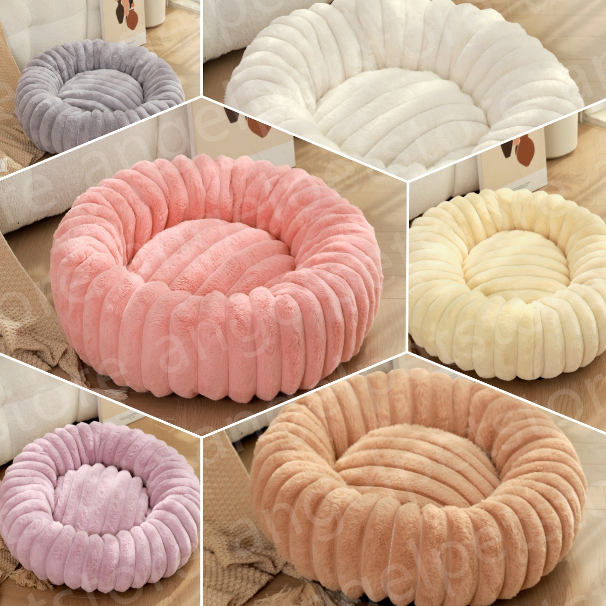 New Round Houses Winter Cat houses Warm Bed Dog Nest High Pet Mat