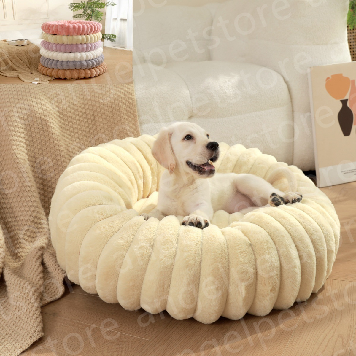 New Round Houses Winter Cat houses Warm Bed Dog Nest High Pet Mat