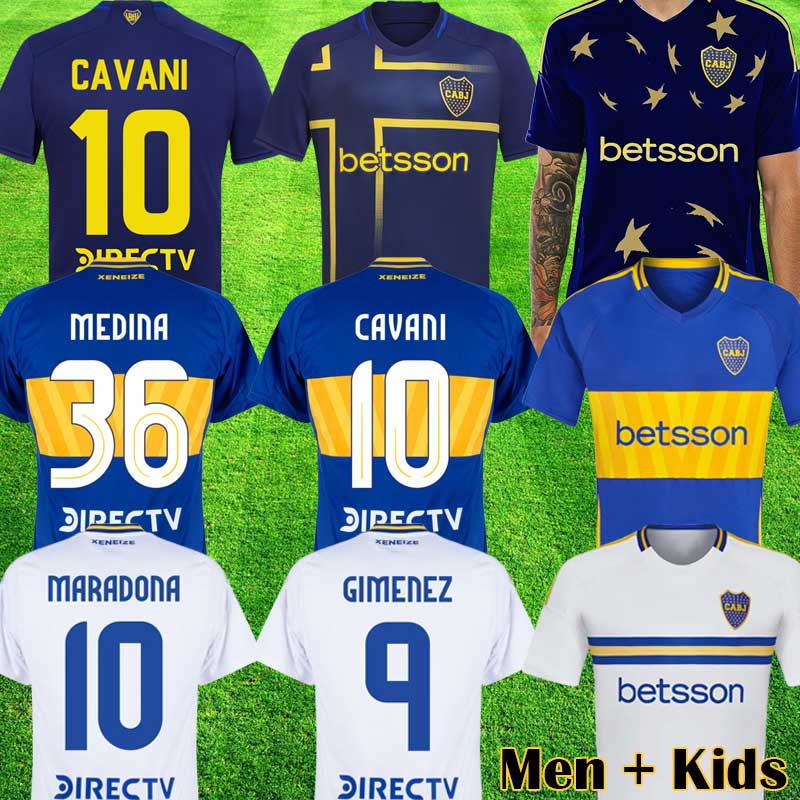25 26 CA Boca Juniors CAVANI Soccer Jerseys CARLITOS Retro MARADONA 2024 2025 Club Atletico CONMEBOL LIBERTADORES GIMENEZ Boca Jrs football shirt MEN SETS Uniform