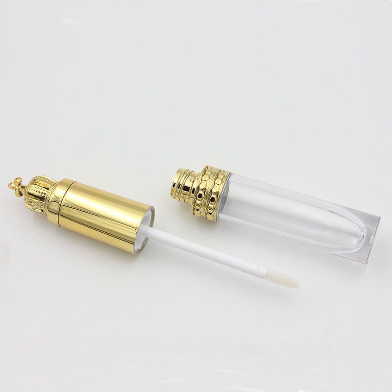 8ml DIY Empty Lips Gloss Bottle Containers Make Up Tool Cosmetic Gold Crown Plastic LipGloss Tubes Qrmlj