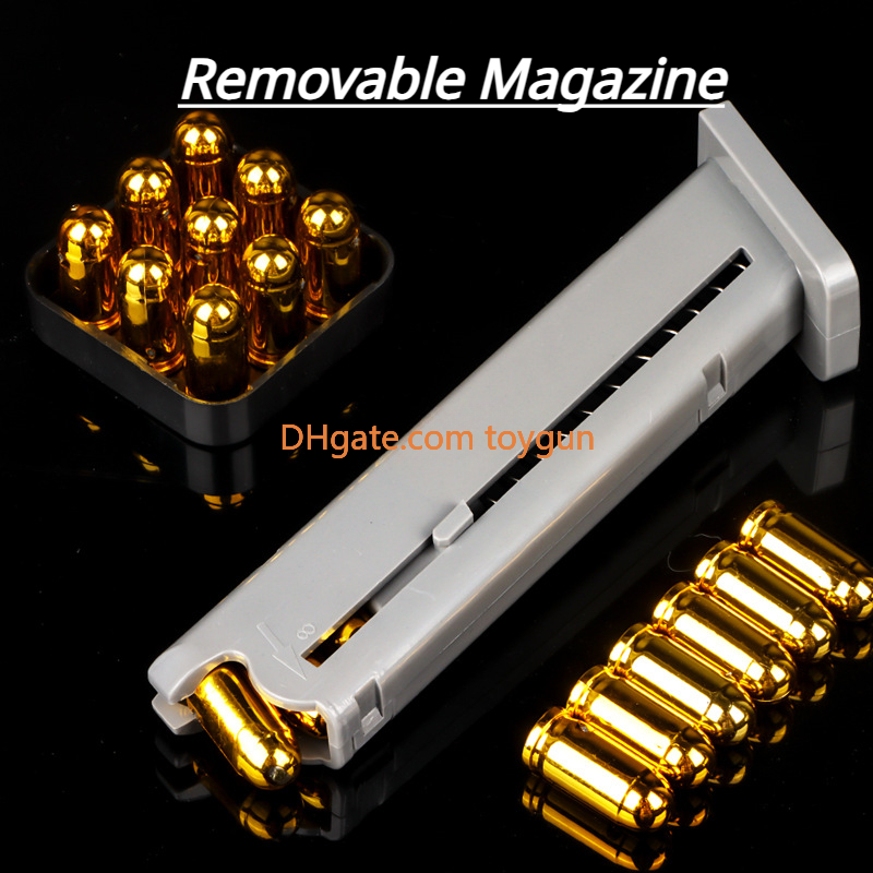 G21 Colt Pistol Automatic Shell Ejection Pistol Laser Version Look Real Moive Prop Toy Gun For Adults Kids Outdoor Games Prop Interactive Birthday Gif