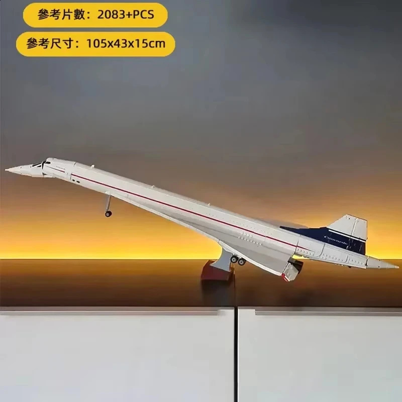 2025 Airbus Concorde Building blocks Brick kit The worlds first supersonic airliner Chuangxiang Aerospace 10 brick toys Chi 250115bj