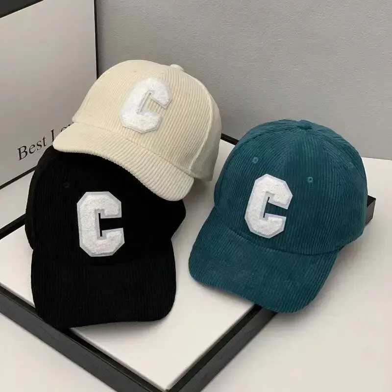 Spring Autumn Corduroy Baseball Cap for Women Men Unisex Vintage C Snapback Hip Hop Hats Winter Adjustable Outdoor Sport Hat Y250205
