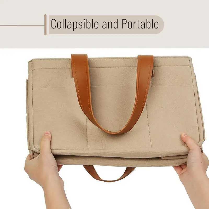 Diaper Organizer Felt Large Capacity Baby Travel Storage Bag Car And Nursery Organizer Travel Diaper Organizer Basket DiaperC250326