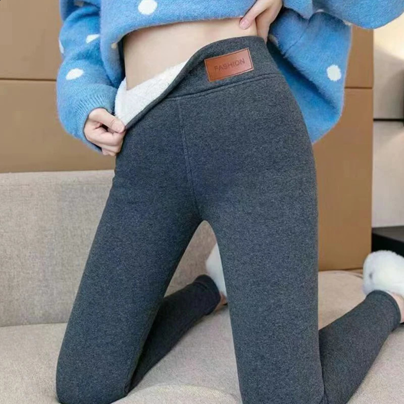 Thermal Legging Winter Warm High Waist Simplicity Pants Fashion Black Elasticity Autumn Velvet Comfortable Leggins 250109Z