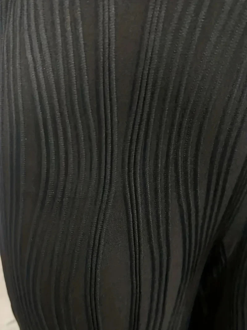 Womens Fashion Plus Size 1XL5XL Pants Wideleg Casual Comfortable Solid Color Texture Highwaisted Flare 250109Z