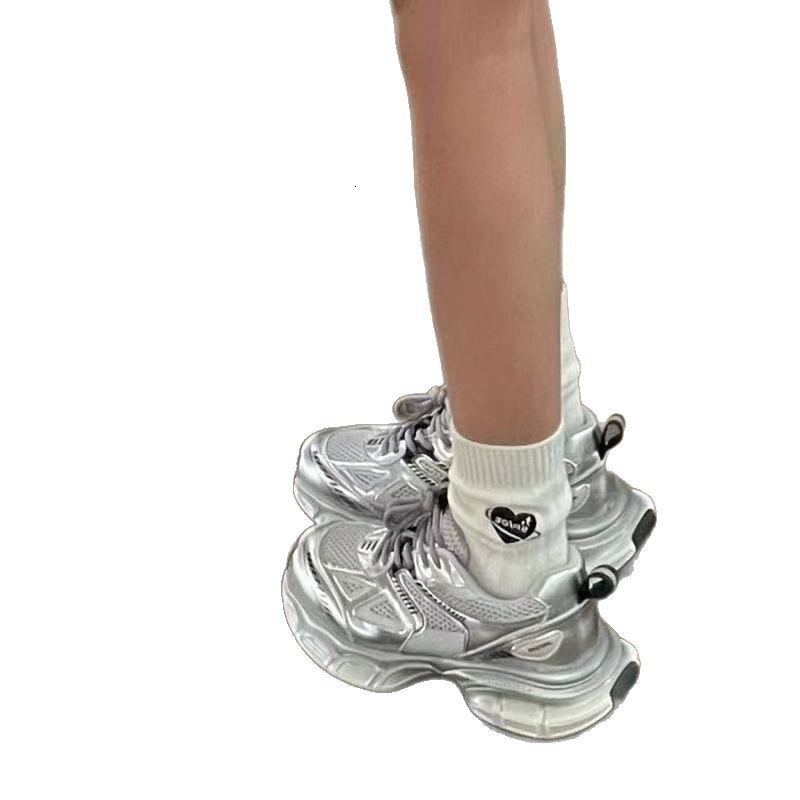 Ddmyoutdoor China Ddmyoutdoor Domestic Silver Revealing Feet Small Thick Soled Dad Shoes Women S New Ins Spring Student Sports Outdoor Shoes