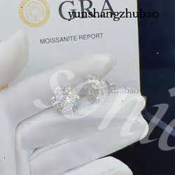 Zuanfa Top Selg Pass Dia Tester Fine Jewelry Sier 8mm 12mm wer Vvs Moissanite Stud Earrings