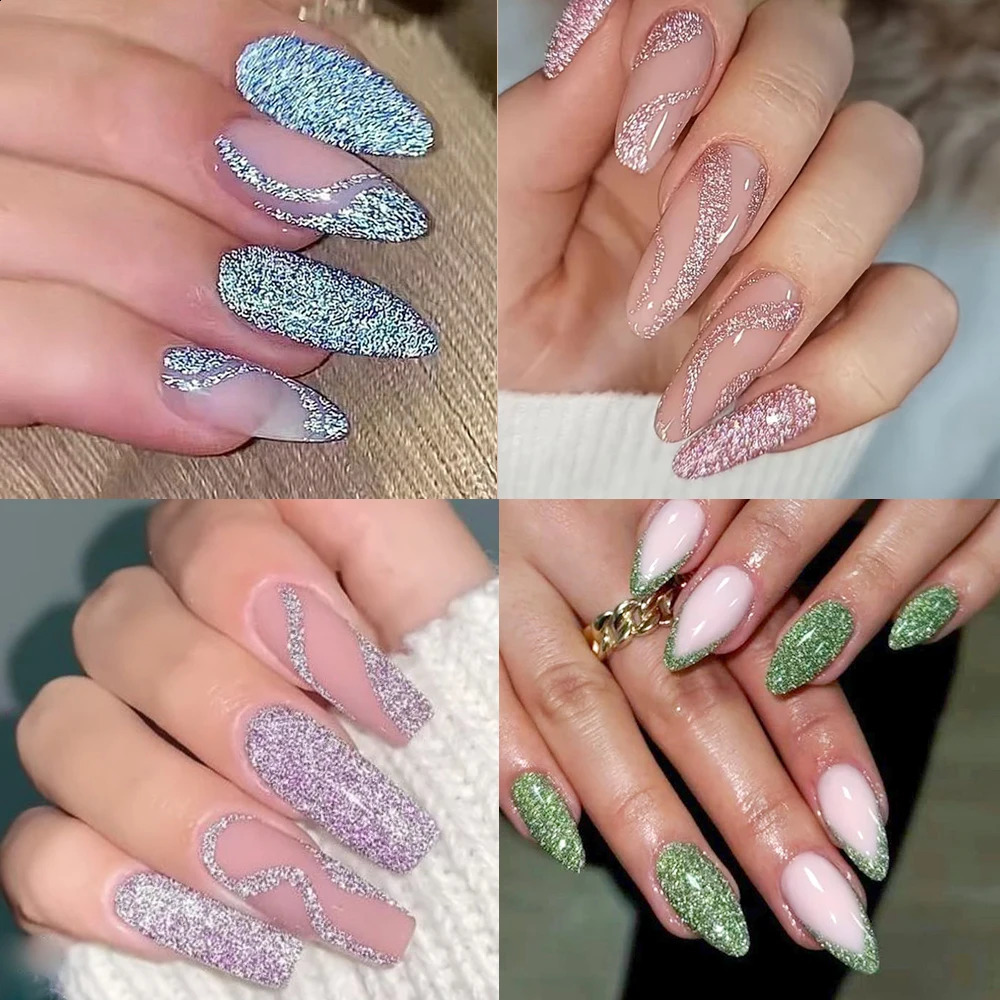 8Pack Nail Art Glitter Powder Set Holographic Laser Sparkle Dust Chromatic Reflective Effect For Manicure Flake DIY n 250115