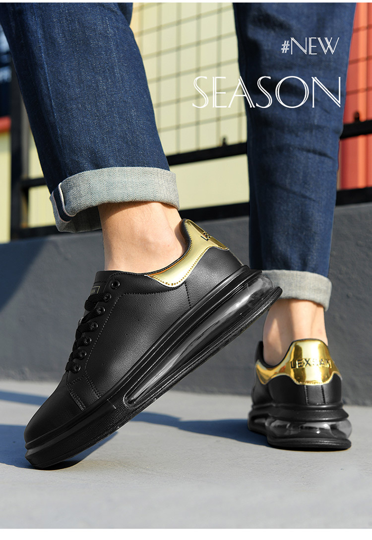 2025 Fashion new small white shoes men's air cushion low-top board shoes inside height-increasing leisure sports shoes