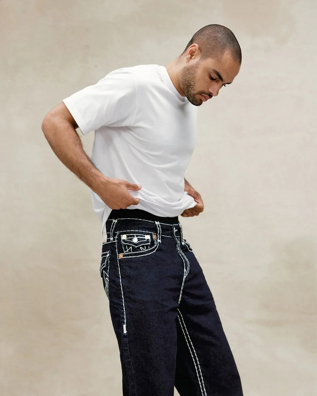 Harajuku Buddha Y2k Jeans High Waist Straight Leg Wide Leg baggy jeans Denim Black Cargo Pants Gothic Men Clothing 250114