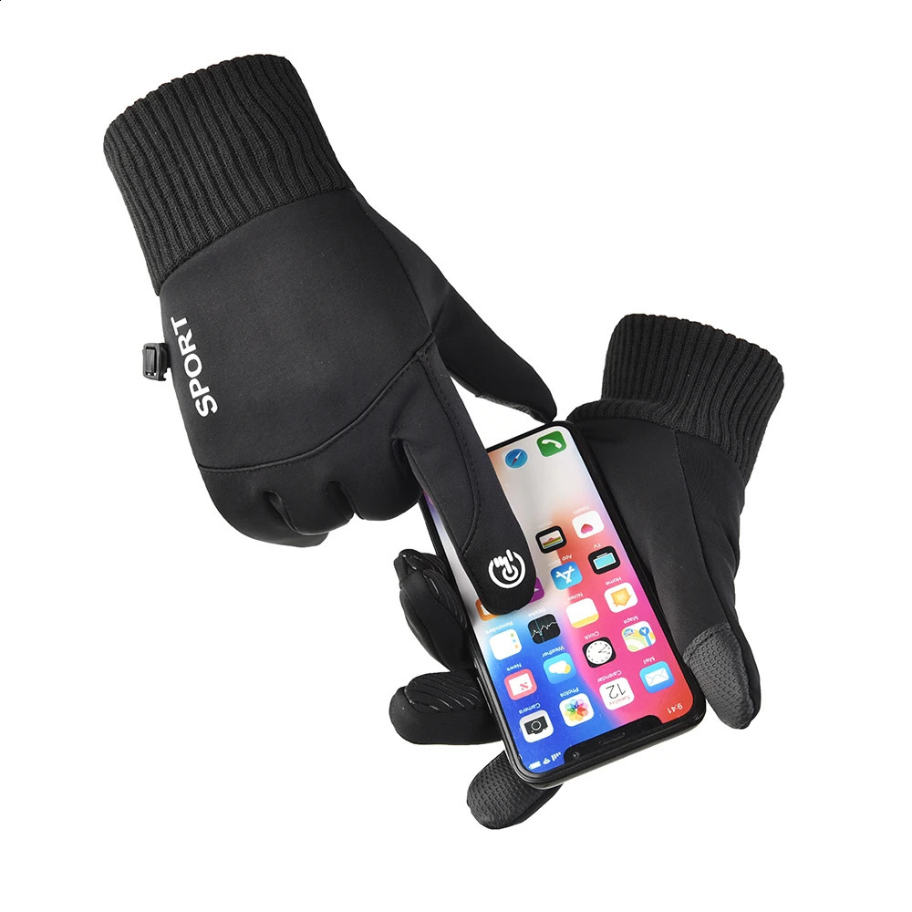 Winter Waterproof Mens Gloves Windproof Sports Fishing Touchscreen Driving Motorcycle Ski Non-slip Warm Cycling Women Gloves 250108