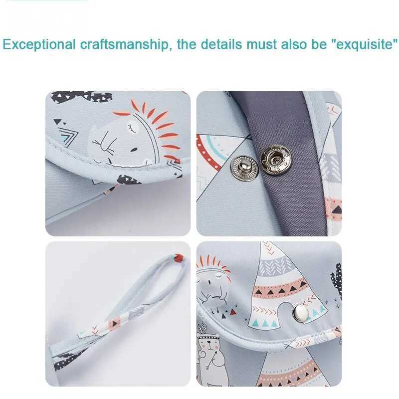 Baby Diaper Bag Waterproof Wet Dry Pack Mummy Storage Pouch Nappy Organizer Insert Tote Purse Travel Stroller Carry BagC250326