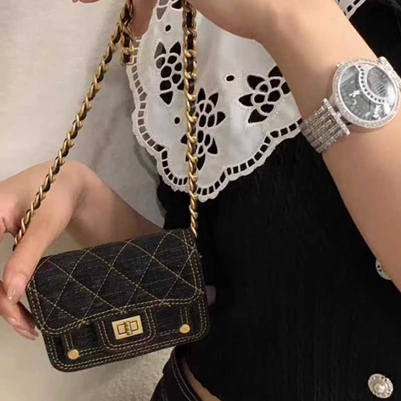 New Casual Wed Denim Mini Bag With Chain And Single Shoder Crossbody Bag Z250205