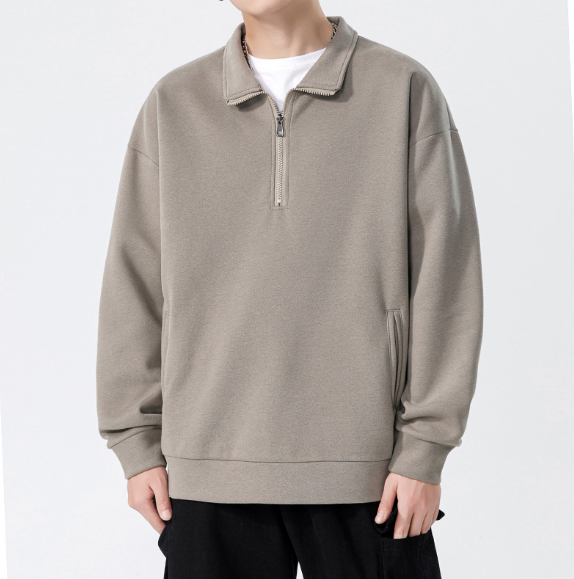 86 Turtleneck Sweatshirt for Men Autumn and Winter Thickened Loose Trendy Solid