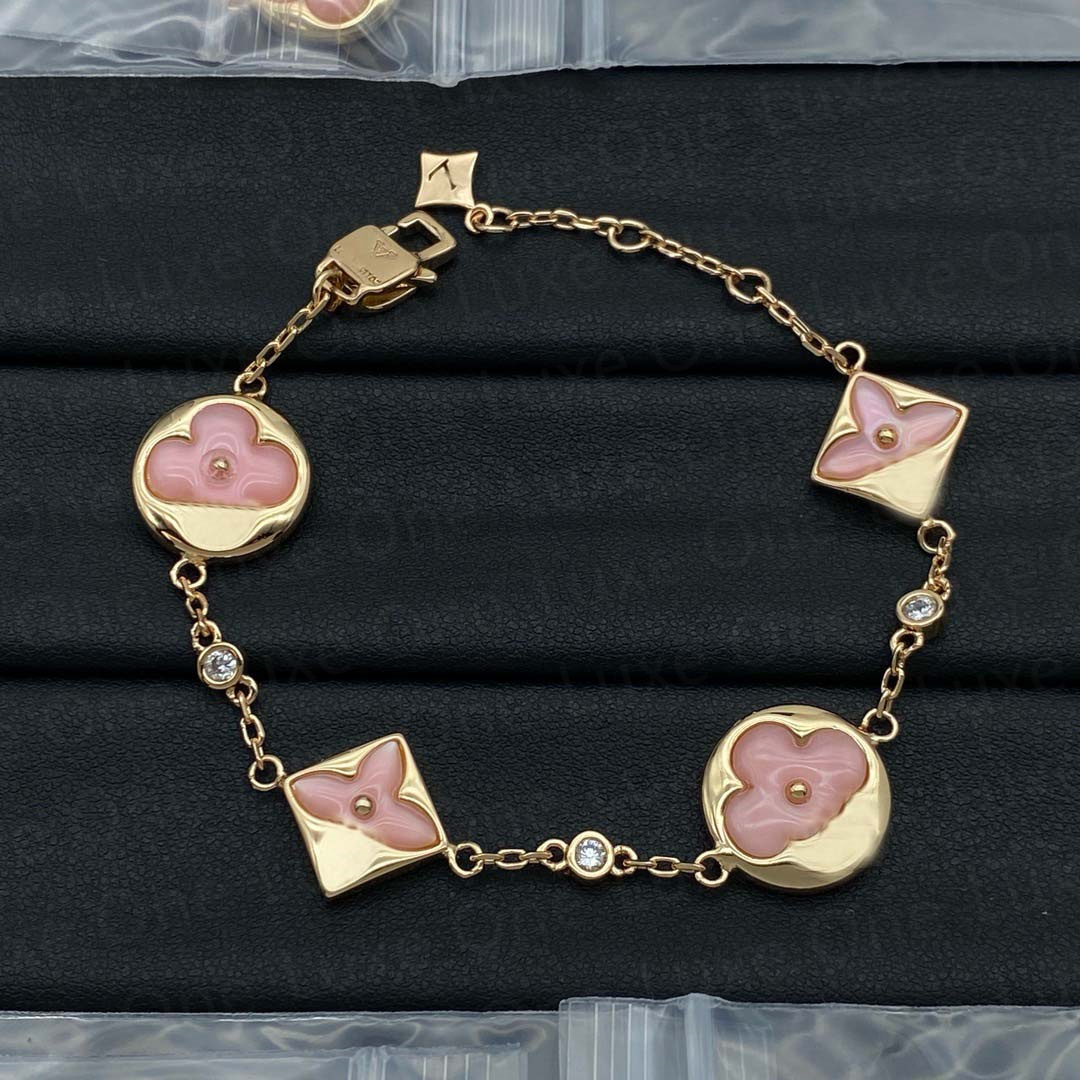 Bracelet Designer Bracelet Luxury Bracelet Diamond Bracelet Fritollaria Pink Bracelet Flower Bracelet Red Diamond Bracelet Elegant Bracelet Exquisite Bracelet