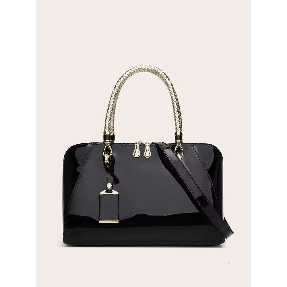 Patent Leather Handbag Korean Style Boston Large Capacity Tote Ladies Shoulder Crossbody Bag For Women Gift